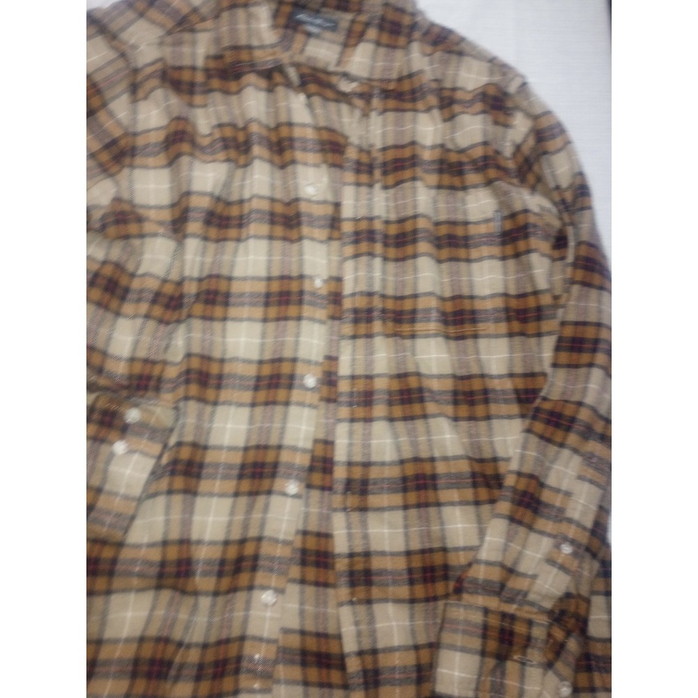 Eddie Bauer Large Ran Plaid‎ Flannel Button Up Large Cotton
